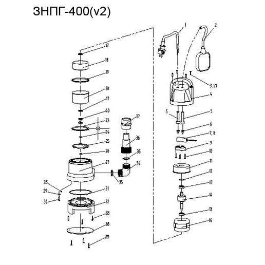 Насос дренажный ЗНПГ-400