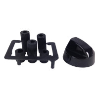 Ручка газового крана универсальная, 1 шт, черная